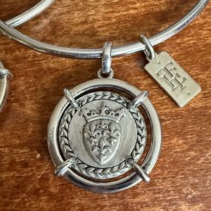 Vintage Elizabeth Taylor Set of 6 Coin charm Bangle Bracelets